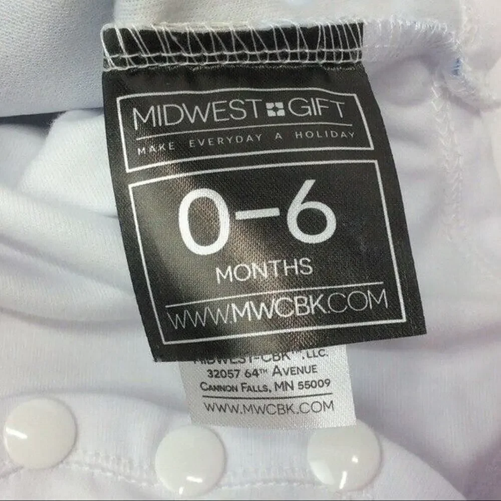 Midwest Gift Cowboy Creeper Western Rodeo Infant One Piece Snap Closure 0/6 mo.